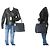 Borsa a spalla in pelle di vitello grana argento CHANEL Nero - Ansicht 6