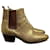 SAINT LAURENT Ankle boots T.EU 37 Leather Golden  ref.1771520