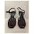 Sandales YVES SAINT LAURENT T.EU 37 Suède Marron  - vue 2