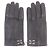 Hermès HERMES Lamb Leather Silk Gloves Dark Brown - view 3