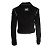 Philipp Plein Wildleder-Bikerjacke mit Kette Schwarz Silber - Ansicht 3