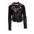 Philipp Plein, Lederjacke mit Stickerei Schwarz