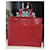 Shopping Monogramme Sac Tote Yves Saint Laurent en cuir rouge foncé Bordeaux  - vue 3