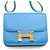 Borsa Hermès Constance 24 in pelle Evercolor blu Zanzibar - '10s - vista 2