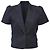 Blazer cropped in denim a maniche corte Michael Kors in cotone blu navy