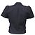 Blazer cropped in denim a maniche corte Michael Kors in cotone blu navy - vista 3