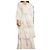 Zimmermann Maxikleid aus Ramie-Gaze mit gehäkeltem Spitzenbesatz Beige