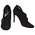 Stivaletti Casadei in suede nero con fiore