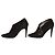 Stivaletti Casadei in suede nero con fiore - vista 3