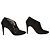 Stivaletti Casadei in suede nero con fiore - vista 4