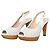 Autre Marque Fratelli Rossetti Perforated Leather Heel Sandals White - view 4