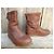 Autre Marque Botines Fitflop de cuero marrón claro - vista 3