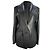 Tom Ford Single-Breasted Blazer with Pockets in Black Leather