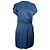 Theory Overall mit V-Ausschnitt und Bindegürtel aus blauer Satin