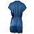 Theory Overall mit V-Ausschnitt und Bindegürtel aus blauer Satin - Ansicht 4