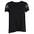 Camiseta de algodão preta com mangas curtas de renda Michael Kors Preto