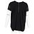 Camiseta de algodão preta com mangas curtas de renda Michael Kors Preto - vista 6