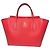 Borsa tote Gucci Swing Teddy Bear rossa in pelle Rosso