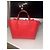 Borsa tote Gucci Swing Teddy Bear rossa in pelle Rosso - vista 5