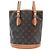 Louis Vuitton Bucket PM Monogram Marrone Tela Marrone scuro Monogramma - vista 10
