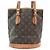 Louis Vuitton Bucket PM Monogram Marrone Tela Marrone scuro Monogramma - vista 2