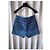 Pantaloncini Chanel Logo CC Gigante Blu Cotone - vista 3