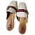 Gucci Double G Logo Leder-Mules Off-White Größe 40