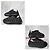 Chanel 2018 Interlocking CC Logo Sneakers Schwarz/Silber Größe 37 Silber Hardware - Ansicht 4