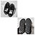 Chanel 2018 Interlocking CC Logo Sneakers Schwarz/Silber Größe 37 Silber Hardware - Ansicht 5