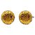 Orecchini a bottone in cristallo vintage Chanel Gold hardware