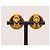 Orecchini a bottone in cristallo vintage Chanel Gold hardware - vista 2