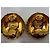 Orecchini a bottone in cristallo vintage Chanel Gold hardware - vista 3