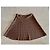 Autre Marque Falda trapezoidal marrón con lunares blanco roto talla 36 Castaño - vista 2