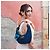 Borsa Fendi Baguette Croissant in lana blu - vista 10
