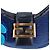 Borsa Fendi Baguette Croissant in lana blu - vista 2