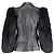 Blazer de un solo botón con mangas de piel en cuero negro de Balmain - vista 2