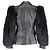 Blazer de un solo botón con mangas de piel en cuero negro de Balmain - vista 5