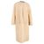Abrigo de shearling beige sin cuello de Chloé con cinturón