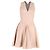 Abito mini halter stampato Alaïa in viscosa nuda Marrone Carne