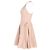 Abito mini halter stampato Alaïa in viscosa nuda Marrone Carne - vista 2