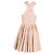Abito mini halter stampato Alaïa in viscosa nuda Marrone Carne - vista 3