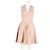 Abito mini halter stampato Alaïa in viscosa nuda Marrone Carne - vista 4