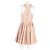 Abito mini halter stampato Alaïa in viscosa nuda Marrone Carne - vista 6