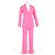 Versace Embellished Button 3-In-1 Suit Set in Pink Wool Brown - view 4