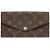 Cartera Larga Monograma Sarah de Louis Vuitton Castaño - vista 2