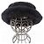 Cappello Chanel Mohair Rayon COCO Mark Nero M - vista 5