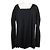 Camicia tunica in rayon nylon nera Prada