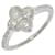 Autre Marque Flower Ring Pt950 Platinum Diamond 9 Silvery  - view 1
