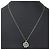 Autre Marque Collana Floreale in Platino Pt900 con Diamanti Argento