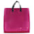 Sac fourre-tout en cuir feutré Yves Saint Laurent Rose  - vue 1